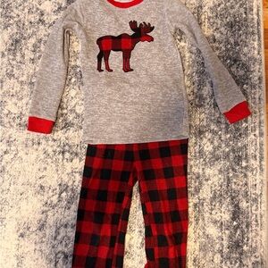Eddie Bauer Red and Gray Kids Pajama Set